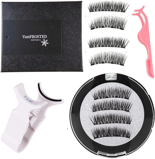 磁気まつ毛 のり不要 マグネット 吸着 つけまつげ 磁気 つけまつ毛 磁石 3D ミンク ボリューム大 ふさふさ くり返し使える セット 専用 アプリケーター ピンセット キット (L07ストロベリーキャンディ)