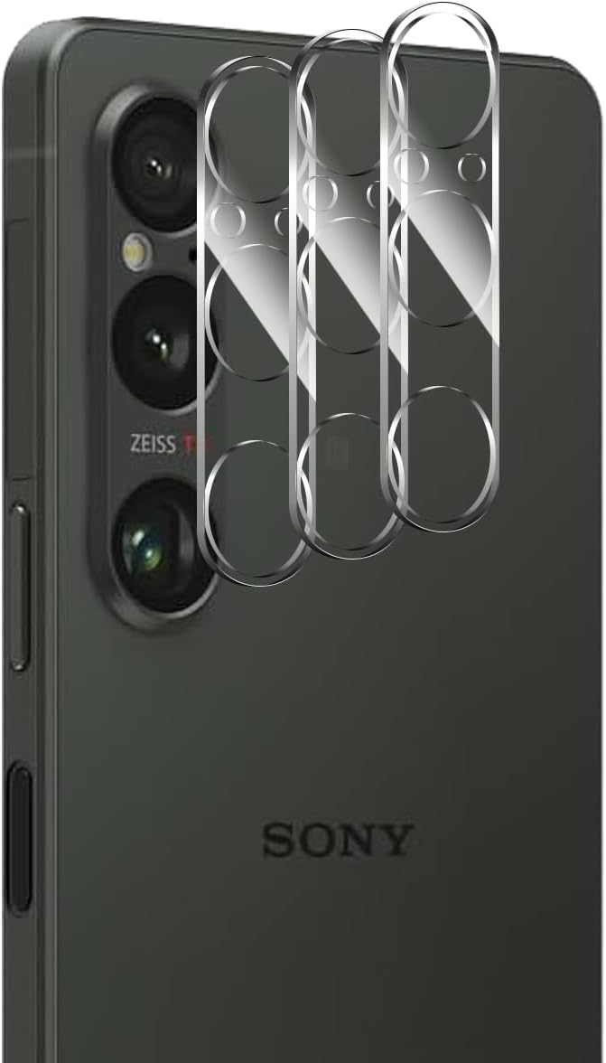 Sony Xperia 1 VI Camera Film, Lens Protective Glass Film [3 Pack] [Made in Japan] High Light Transmittance, 9H Hardness, Anti-Bubbles, Automatic Adsorption, Full Protection, Easy to Apply