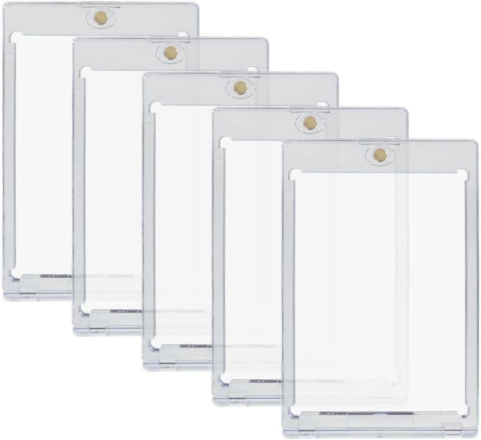 Set of 5 Magnetic Loaders, Card Loaders, Trading Cards, 35pt Loaders, Trading Card Case, Pokémon Cards, Pokemon Card Case, Yu-Gi-Oh! Protection, Moisture-Proof, Storage, Collection, Storage, Trading