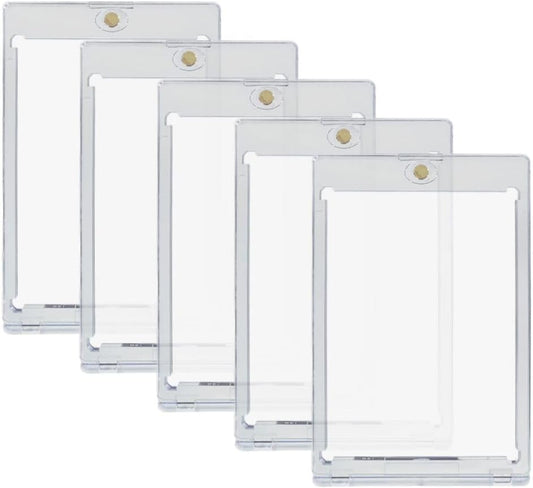 Set of 5 Magnetic Loaders, Card Loaders, Trading Cards, 35pt Loaders, Trading Card Case, Pokémon Cards, Pokemon Card Case, Yu-Gi-Oh! Protection, Moisture-Proof, Storage, Collection, Storage, Trading