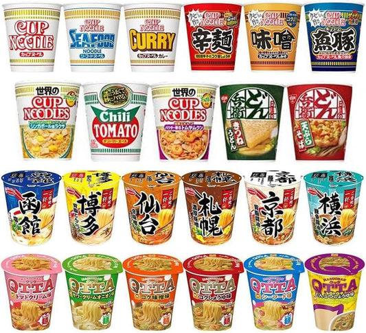 Popular Cup Noodles Assortment, 8 Types Total, Local, Classic, Ethnic, Japanese Style Couple Ramen Set, Popular Instant 8 Servings, Assorted Emergency Food, Set of 8 Random Types (8 Types Available)