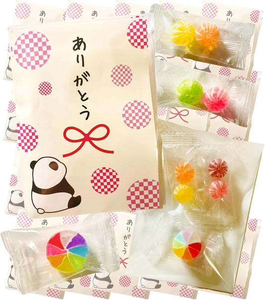 1 Windmill Candy & 2 Mini Temari Candy x 2 Bags | Petite Gift Candy Carded, Individual Packaging x 20 Set| Petite Gift, Japanese Style Candy, Ame, Candy, Assortment, Retirement, Thank You, Sweets