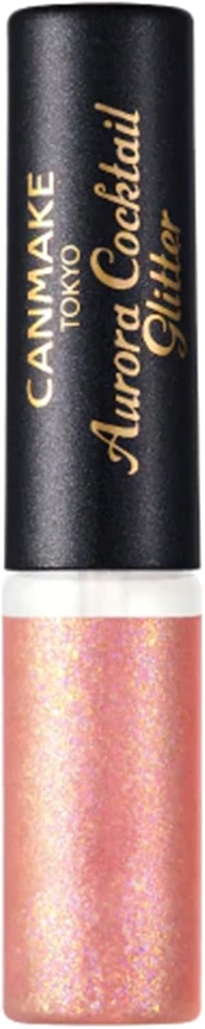 Canmake Aurora Cocktail Glitter Cream 03 Cranberry Sangria 0.1 oz (2.9 g) Glitter Pearl Teardrop Bag Lower Eyelid