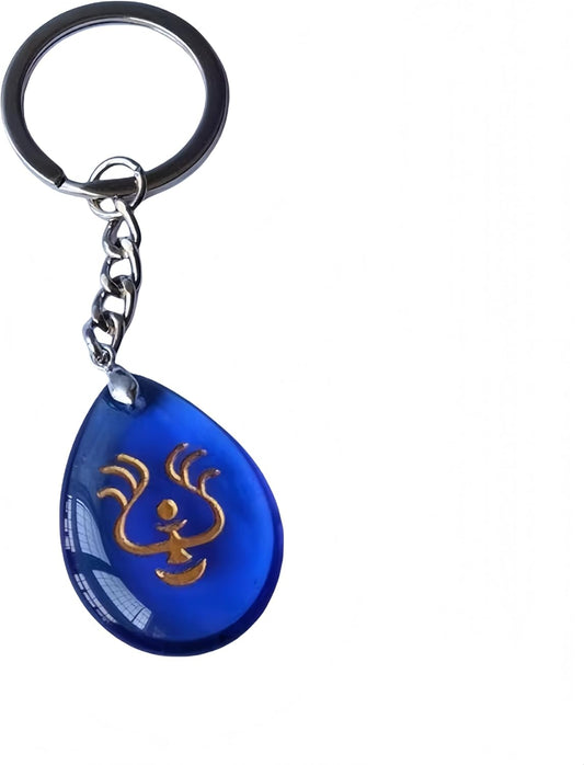 [Wantongshangmao] 天空の城ラピュタネックレスペンダントアクセサリー西塔パズルネックレスペンダントロングチェーンブルーガラスアニメグッズコスプレ小物シンプルフラワー [並行輸入品]