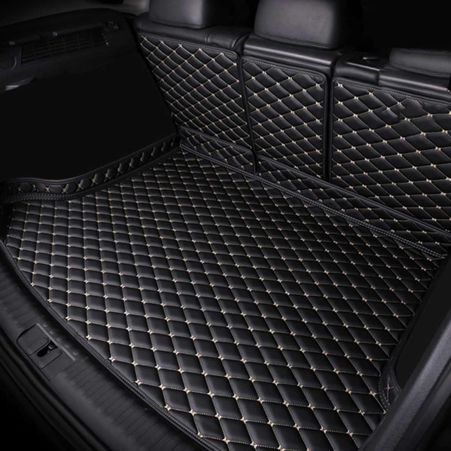 Compatible with Toyota New Prius 60 Series Luggage Mat, 3D Cargo Mat, Prius 60 Series Car Specific Design, Trunk Mat, XPE, Leather Material, Waterproof, Stain Resistant, Abrasion Resistant, Easy