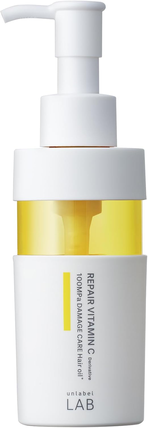 Unlabel Labo V Repair Hair Oil, 3.4 fl oz (100 ml), Made in Japan, Hair Care, Vitamin C Derivative, Serum, Hair Oil, Moisturizing, Intensive Care, Damage Repair, Shiny Hair, Cuticle Protection,