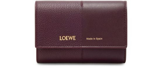 LOEWE Small vertical wallet in smooth and grained calfskin - Image 1