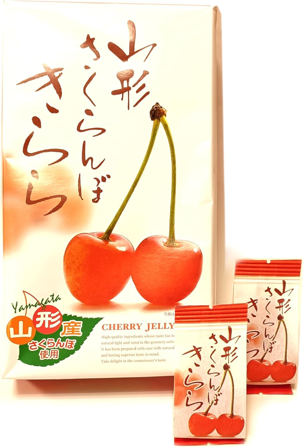 Yamagata Cherry Kira, 6 Pieces, Made from Yamagata Prefecture, Jelly Confectionery (1 Box)