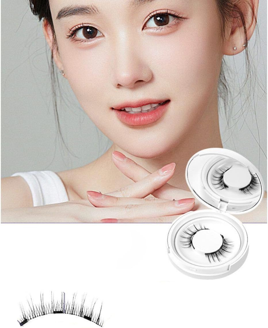 False Eyelashes, Magnet, False Eyelashes, Magnet, Mascara Included, Ultra Lightweight, Magnetic Eyelashes, No Adhesives, Waterproof, Sweatproof, Portable, Easy to Install, Reusable (JP-SW-10)