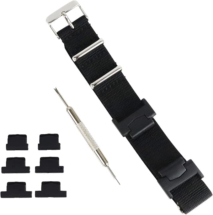 Bambi BGE011 Limited G-Shock Compatible Watch Strap, Nylon, NATO Strap, Replacement Tool, Fit Parts Set, 0.55 inches (14 mm), 0.6 inches (16 mm), 0.7 inches (18 mm), 0.8 inches (20 mm),
