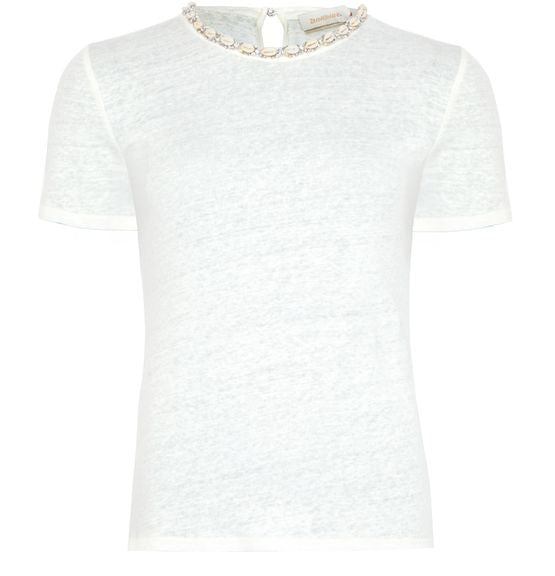 ZIMMERMANN Illuminate embellished short sleeves t-shirt - Image 1