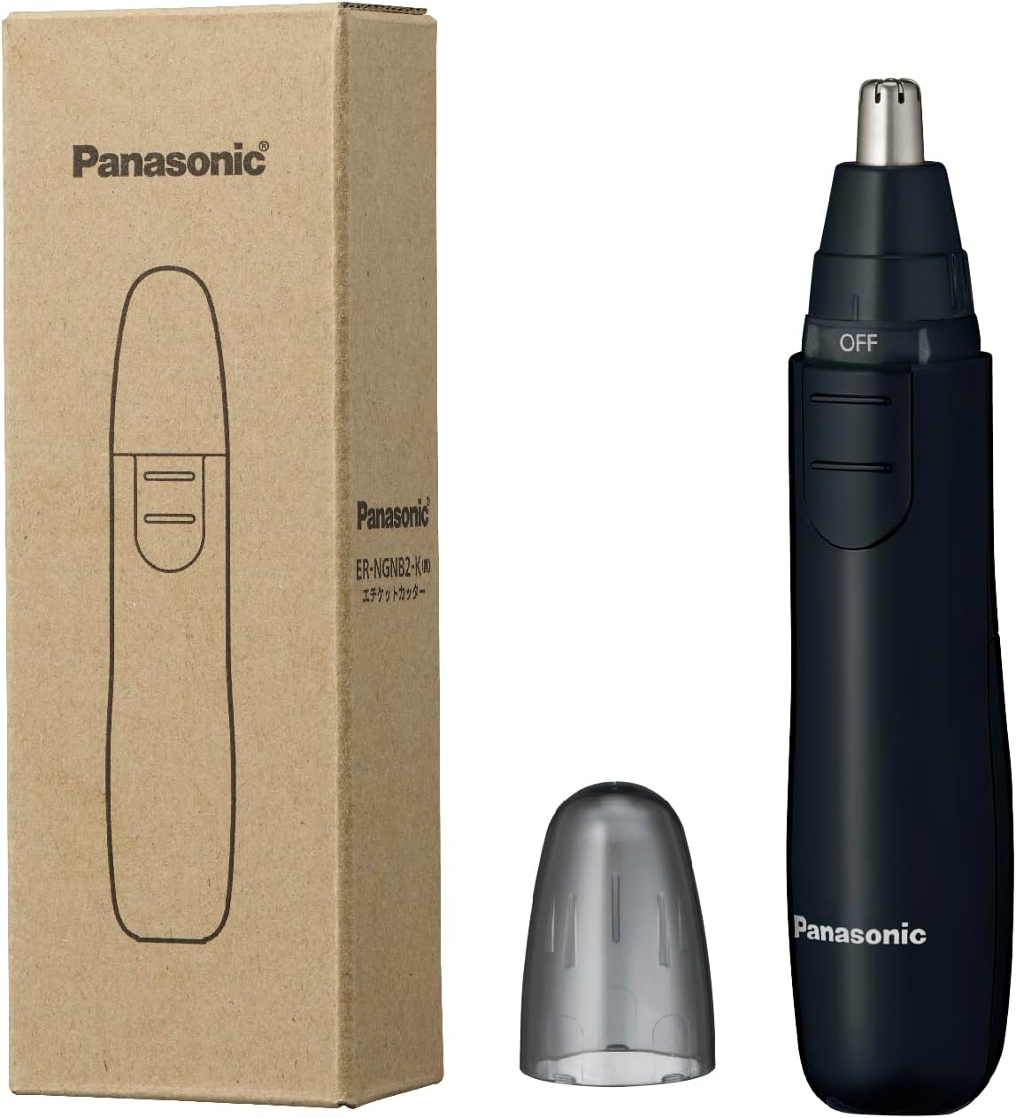【2024 Release/Battery Operated】Panasonic Battery-Powered Nasal Hair Cutter, Etiquette Cutter for Men, Eyebrows, Beard, Ears ER-NGNB2-K 【Exclusive】