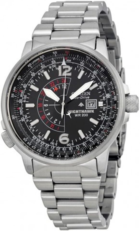 Citizen Nighthawk Pilot Watch Eco-Drive Men's BJ7000-52E Wristwatch