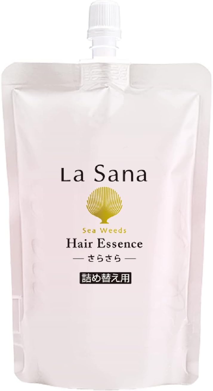 La Sana Seaweed Hair Essence Smooth Refill (140ml / Soft Scent of Floral & Fruity) Hair Oil, Non-Rinsing Treatment
