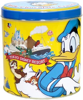Disney Donald Duck Chocolate Crunch with Canned Candy Mickey & Friends Milk Chocolate, 11.8 oz (320 g), Souvenir (Tokyo Disney Resort Exclusive)