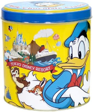 Disney Donald Duck Chocolate Crunch with Canned Candy Mickey & Friends Milk Chocolate, 11.8 oz (320 g), Souvenir (Tokyo Disney Resort Exclusive)