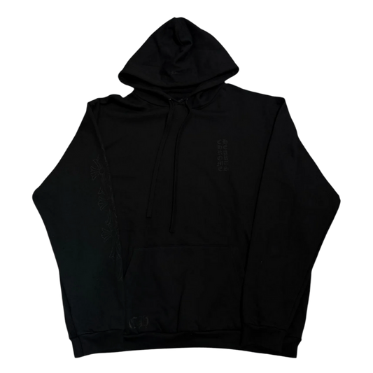 CHROME HEARTS 'MIAMI EXCLUSIVE VERTICAL LOGO' BLACK HOODIE