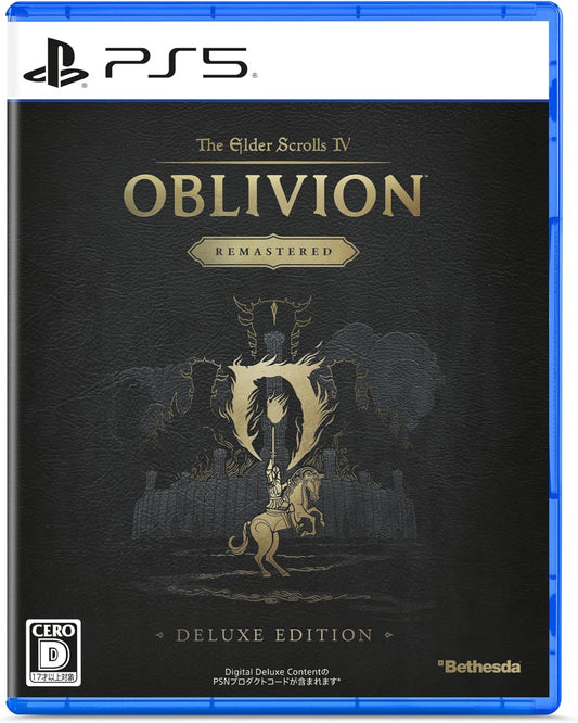 The Elder Scrolls IV: Oblivion Remastered - Deluxe Edition -PS5 【特典】ゲーム本編（ディスク）、引換コード（特別なアカトシュとメエルーンズ・デイゴンの鎧、武器、馬鎧セット（デジタル）のための新しいクエスト、デジタルアートブック ＆ サウンドトラックアプリ、拡張ストーリー: Shivering Isles、Knights of the
