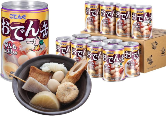 (Exclusive) Official Kotengu Oden Can with Cancer Radish, 3 Years of Manufacture, 12 Cans Gift, For Those Who Live Away, Canned Snacks, Side Dishes, Chopsticks, Outdoor Use, Emergency Food, Preserved Food, Rolling Stock, No Need for a Can