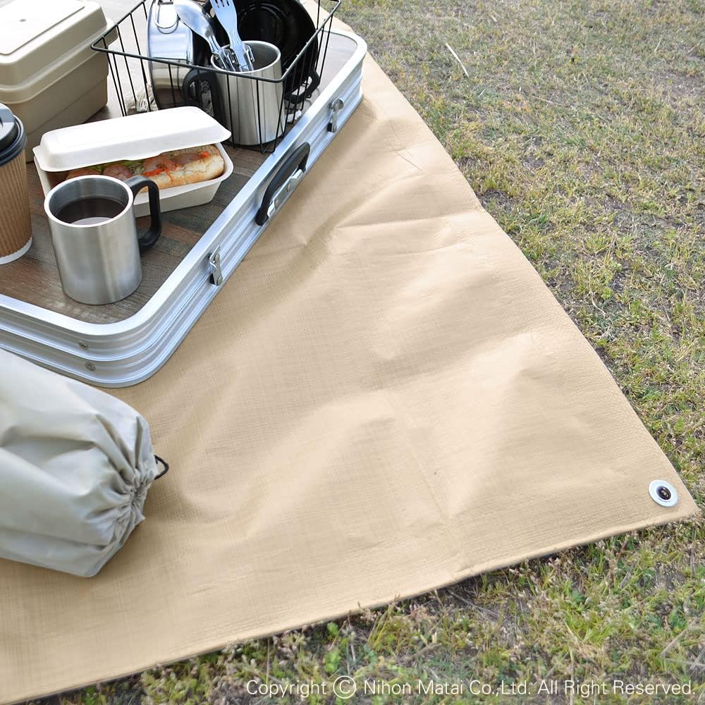 [Made in Japan] Blue Sheet Nuance Color Leisure Sheet (8.5 x 6.6 ft (2.5 m x 2.0 m), Coyote Tan)