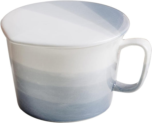 Soup Rice Bowl, Ramen Bowl with Chopsticks Lid Creative Ceramic Instant Noodle Bowl Soup Bowl with Handle for Cereal Rice Ramen Udon