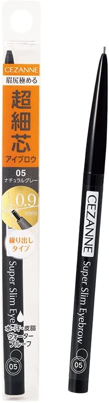 Cezanne Ultra Fine Point Eyebrow 05 Natural Gray 0.02 g Eyebrow Punching Type Natural Gray Waterproof