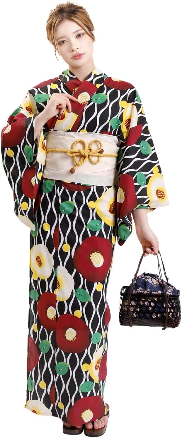 Fuuka Women's Yukata Set, 2 Pieces, Adult, One Size Fits All