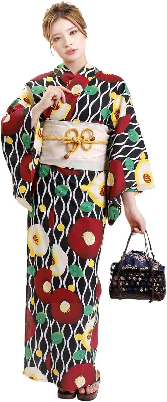 Fuuka Women's Yukata Set, 2 Pieces, Adult, One Size Fits All