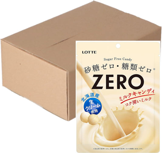 Lotte Zero Milk Candy (Bag), 1.8 oz (50 g) x 10 Pieces