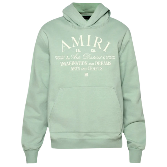 AMIRI 'ARTS DISTRICT' FROSTY GREEN HOODIE
