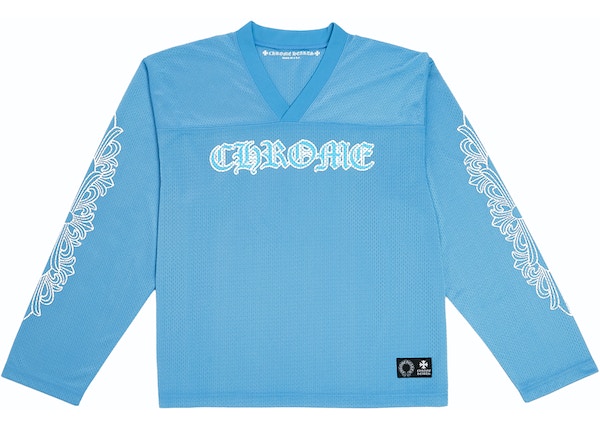 CHROME HEARTS SPORTS MESH WARM UP JERSEY BLUE
