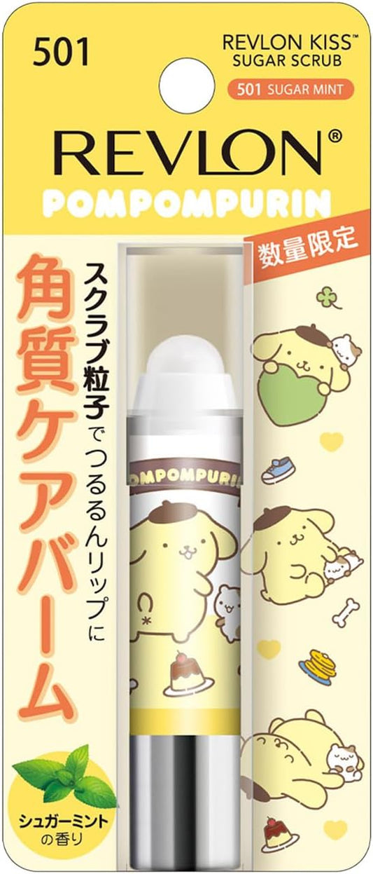 【EC Exclusive】REVLON Kiss Sugar Scrub SANRIO Pompompurin 501 Sugar Mint Sugar Mint Scent 2.6g Clear Lip Lip Scrub Lip Balm Lip Cream Lip Care Lip Scrub Lip Primer Sanrio