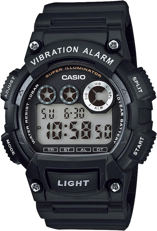 Casio W-735H Watch, Casio Collection, Black, Newest model