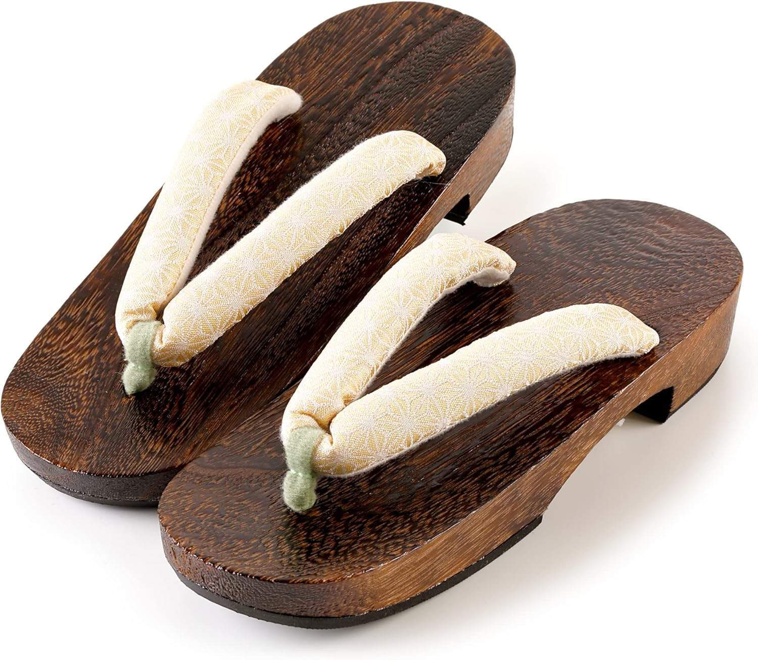 Kyoto Kimono Yuzen Geta Clogs, Women's, Yukata Accessories, Hemp Leaves, Solid Color, Dull Color