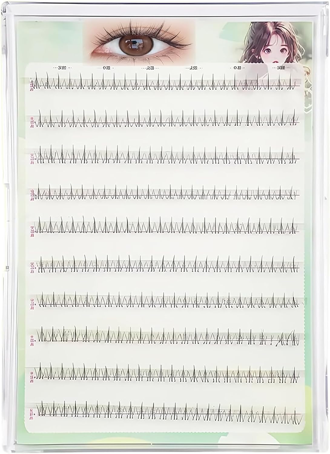 3D False Eyelashes, No Adhesive, Set of 1 (200 Bundles), Actress Eyelashes, Popular for Beginners, Large Capacity, Instant Adhesion, 3D Enhancement, Instant Eyelashes, Lower Eyelashes, Long