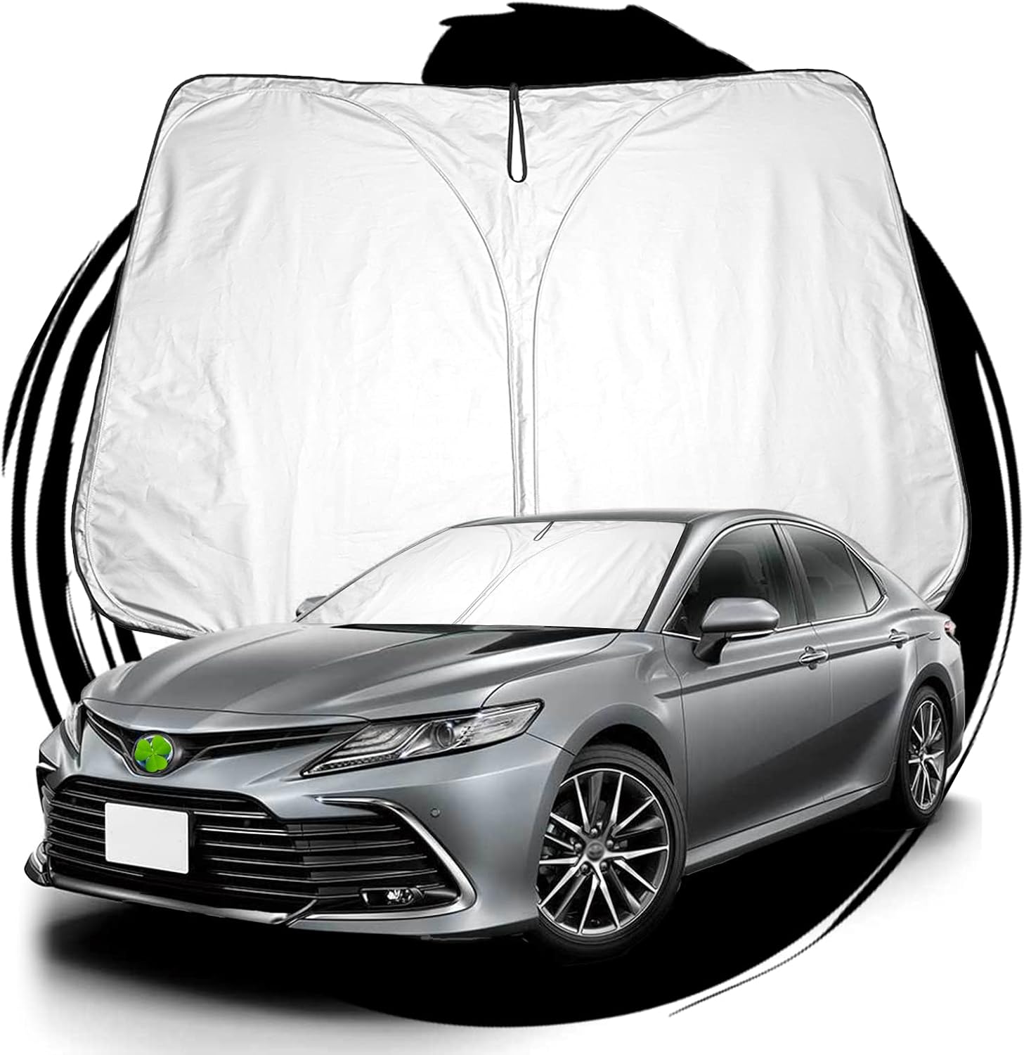 ruiya Windshield Sun Shade, Vehicle Sun Blocker, UV Protection, Sleeping in Car, Foldable, Custom-Designed Accessory