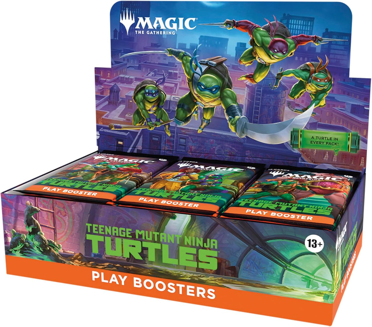 Magic: The Gathering | Mutant Turtles Play Booster English Version (BOX 30 Pack) MTG Trading Card Game Wizards of the Coast TMT D51630003