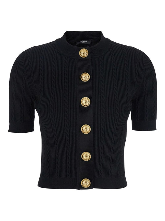 Balmain バルメインクルネックカーディガン - Image 1
