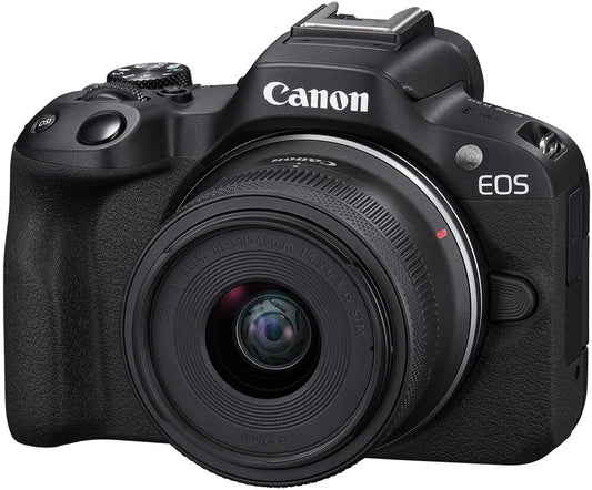 Canon Mirrorless SLR Camera EOS R50 (Black) RF-S18-45mm F4.5-6.3 is STM Lens (Renewed)