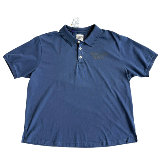 GALLERY DEPT 'NAVY BLUE' LOGO POLO TEE