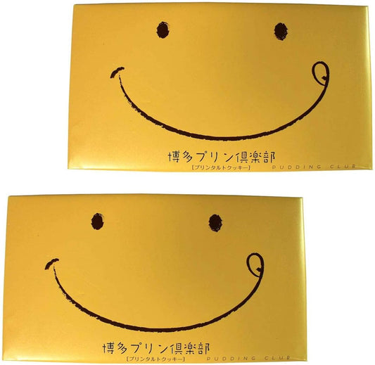Taibono Bussan Hakata Pudding Club Printed Cookies, 12 Sheets x 2 Boxes