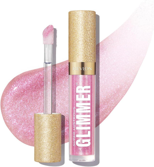 LeBron Super Rustlass Glimmer Gloss 002 Pink Prism: Icy Pink, 1.3 fl oz (3.8 ml) Lip Gloss, Lipstick, Moisturizing