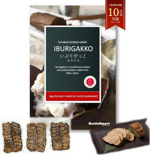 BeatleSmart 3 Pack Akita Specialty Iburigakko Slices for Sake Lovers, Strong Smoked Scent and Crispy Texture, Single-Serving Size, 1.8 oz (50 g), 3 Pack, Sake Accompaniment, Snacks, Present, Gift