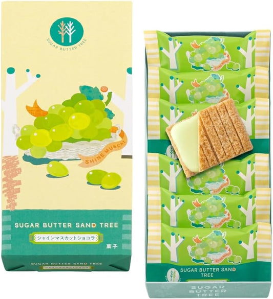 Sugar Butter Tree, Sweets, Individually Wrapped, Gag Tree, Sugar Butter Sand, Shine Muscat Chocolate, 7 Pieces