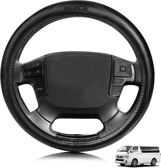 Hiace 200 Series 3 Type 4 Type 5 6 Steering Wheel Cover Luxury Genuine Leather Steering Wheel Cover Stylish Design Moisture Permeability Abrasion Resistant Waterproof Stain Resistant