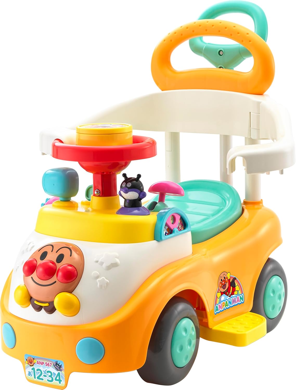 Agatsuma Drive with Anpanman! 3 Step Okubari Busy Car with Push Rod + Guard