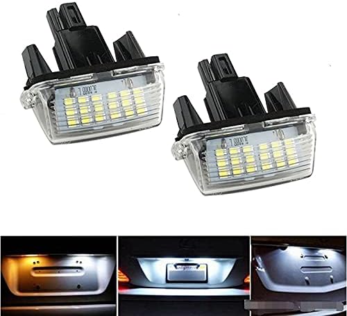 LED License Lamp License Lamp Hybrid Compatible Toyota 80 Series Noah/Voxy/Esquire/NHP10 Aqua / AVV50 Camry / AZK10 SAI Rhino Late / Compatible White Set of 2