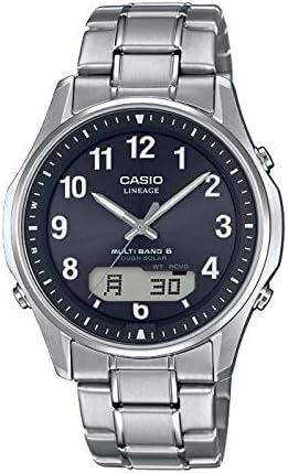 Casio LCW-M100 Wristwatch, Liniage (Genuine Domestic Product) (Titanium/Arabic Index), Black, 1 piece, Titanium
