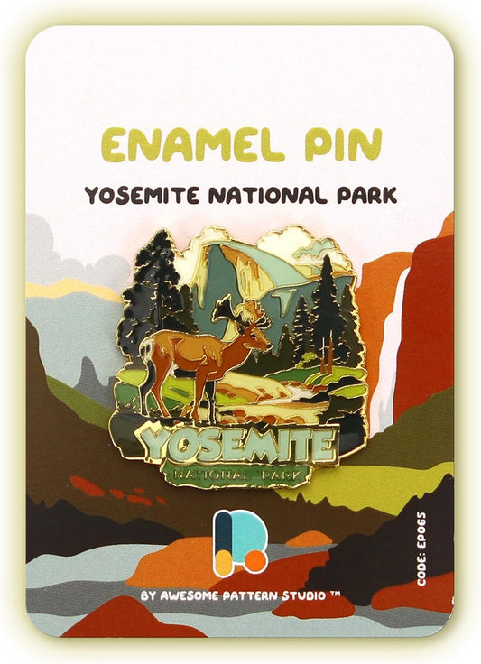 Pin esmaltado - Parque Nacional de Yosemite. Edición coleccionista, duradero y elegante pin de recuerdo para mochilas, chaquetas, sombreros y accesorios, regalo para amantes del parque nacional