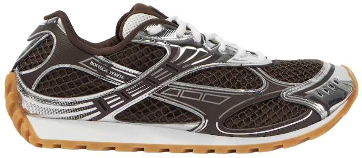 BOTTEGA VENETA ORBIT BROWN/SILVER SNEAKERS